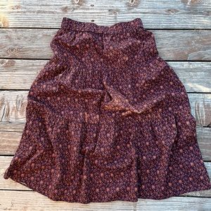 Madewell Pull-On Tiered Maxi Skirt in Orchard Floral